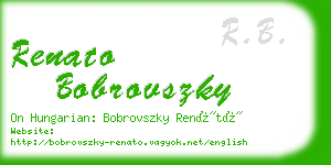 renato bobrovszky business card